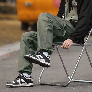 余文乐日系潮牌宽松大码工装裤子男夏季百搭水洗九分裤K5261-P40图片