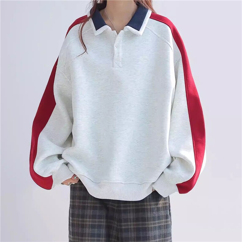 WY848-P55-450克重磅美式学院风拼接卫衣2026春季新款情侣卫衣,男装卫衣,星座1811B