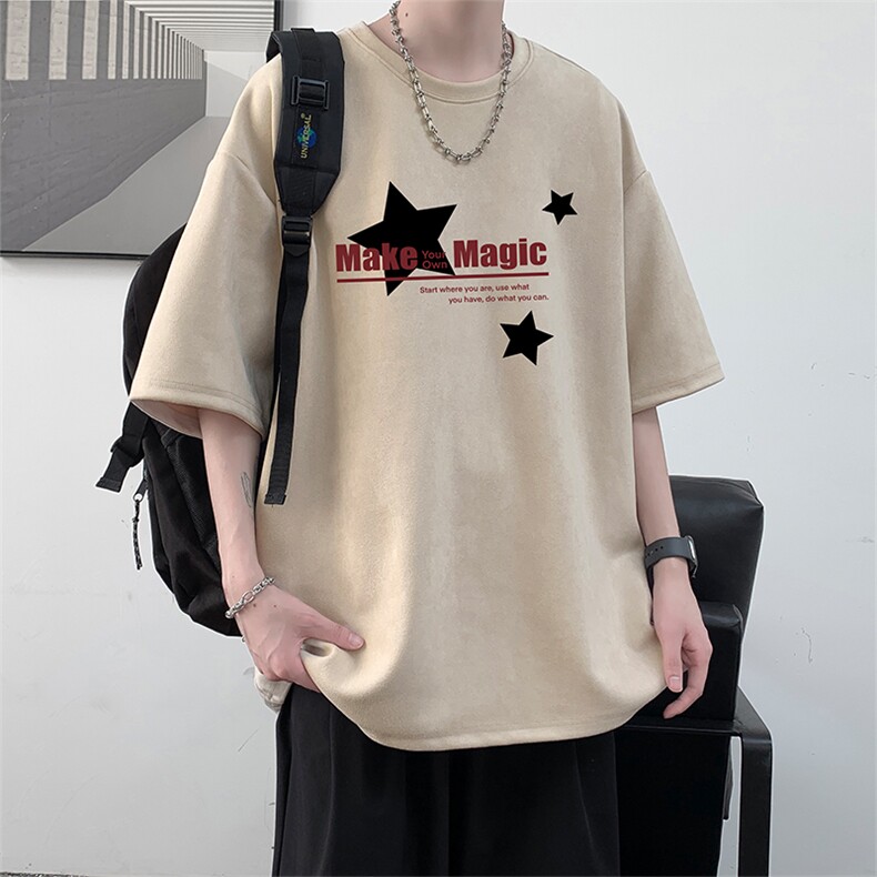 麂皮绒短袖t恤男大码半袖男 大皂风 JD82379-P25图片