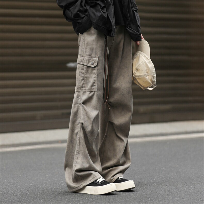 903-AK08-特P60【S-3XL】美拉德复古卡其沙色工装裤!现货！2,男装休闲裤,星座903