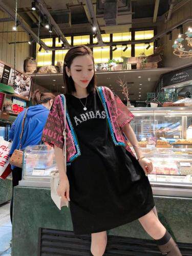 AB面拼色T裙，其它，一杭