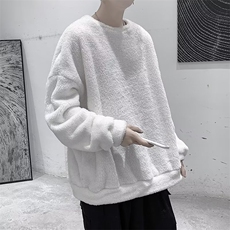 美式街头设计感圆领毛衣男慵懒风休闲羊羔毛针织衫W376P25，男装针织衫/毛衣，星座1116-2
