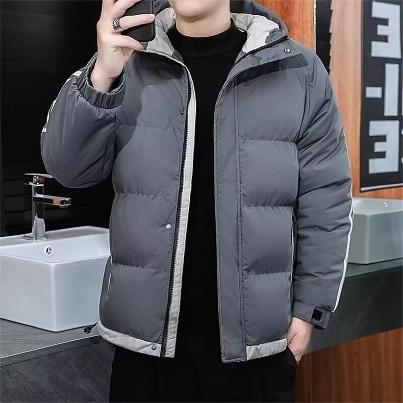 流行宽松型潮常规款新款保暖御寒连帽加厚短款帝珀克连帽青少年,男装棉衣,星座1013-1