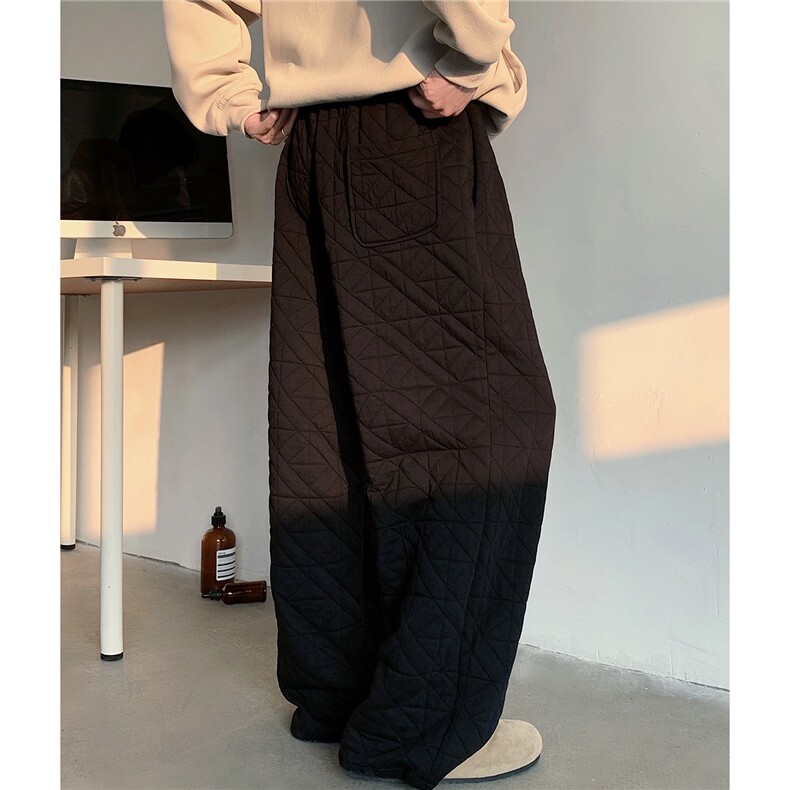 菱格棉裤男款冬季2024新款加厚东北防寒保暖宽松阔腿弯刀休闲长裤，男装棉裤，电商A335-1（原A458）