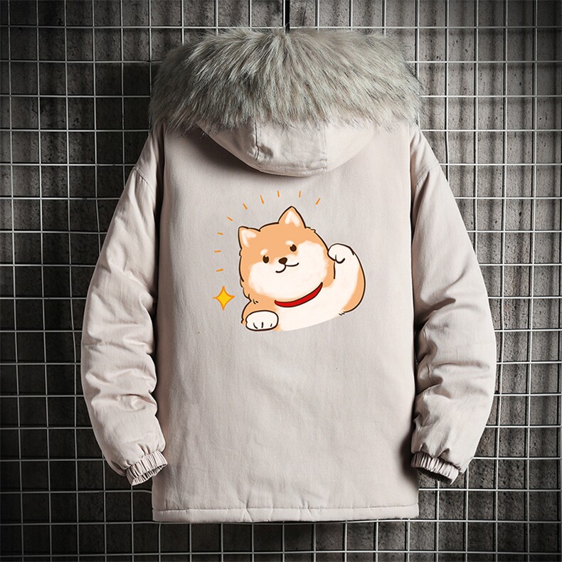 MM48146-P130冬季大毛领衣男士大码加厚袄男服网格挂拍,男装棉衣,电商A040A