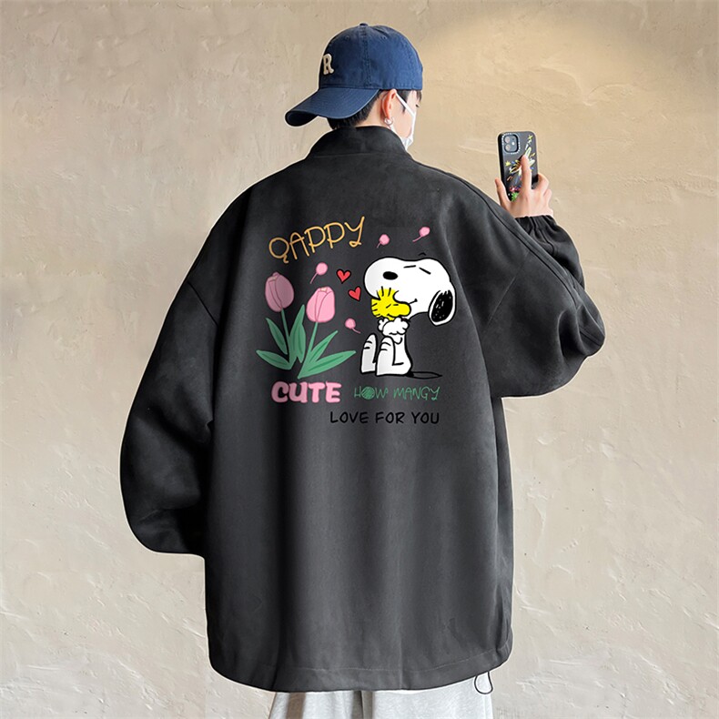 麂皮绒夹克男大码立领褂子外套JK85324-P68加绒款-P78,男装夹克,电商A040