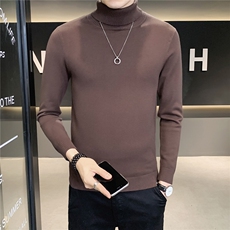 高领毛衣男冬季休闲青年男士两翻高领内搭长袖打底针织衫M603-p35，男装针织衫/毛衣，电商D303