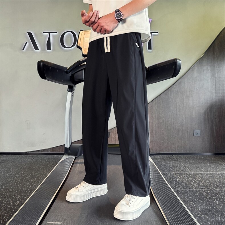 B340-BK62-P5888社会小伙风店主风高品质冰丝裤超薄九分裤,男装休闲裤,电商B340