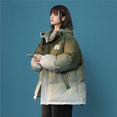 XZ-230-1MY09中性风青春活力简约扎染渐变休闲连帽棉服P128控158，男装棉衣，星座230-1