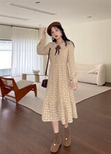 加厚蕾丝连衣裙，女装连衣裙，安玖拉