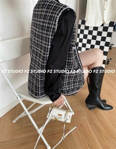 秋季新款，小香马甲套装图片