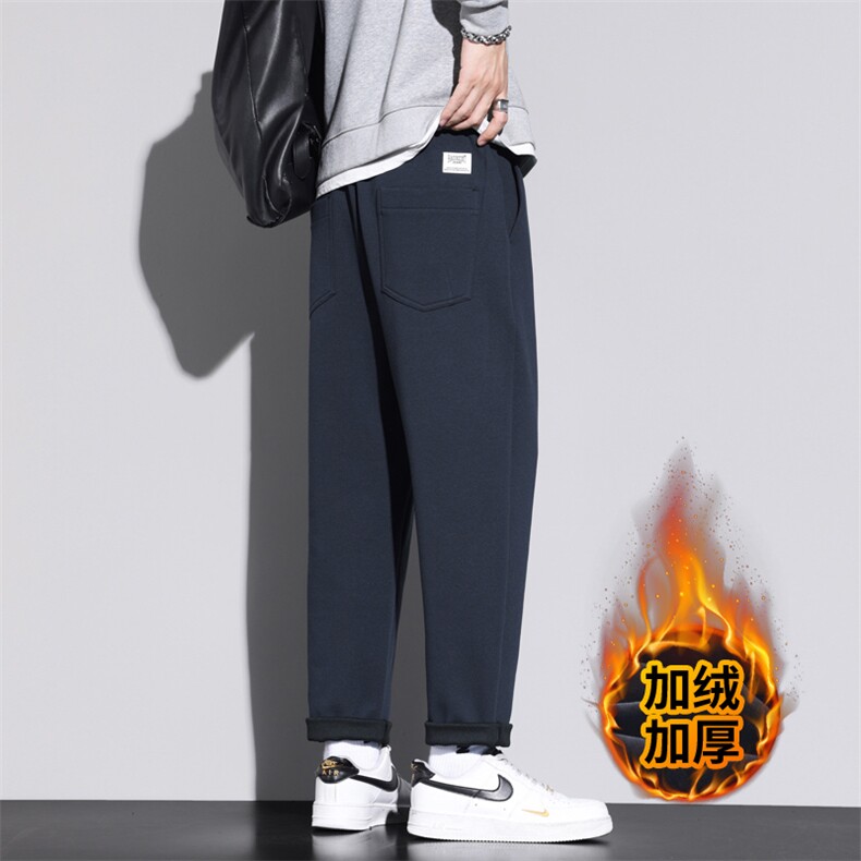 特批直筒休闲裤男新款运动宽松锥形卫裤百搭裤子J830-P40/加绒P50,男装休闲裤,星座509