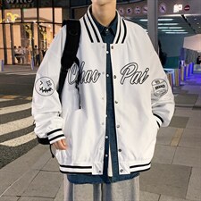 ！2023春季男士棒球服夹克百搭潮牌宽松外套上衣JK505P60,男装夹克,电商B220