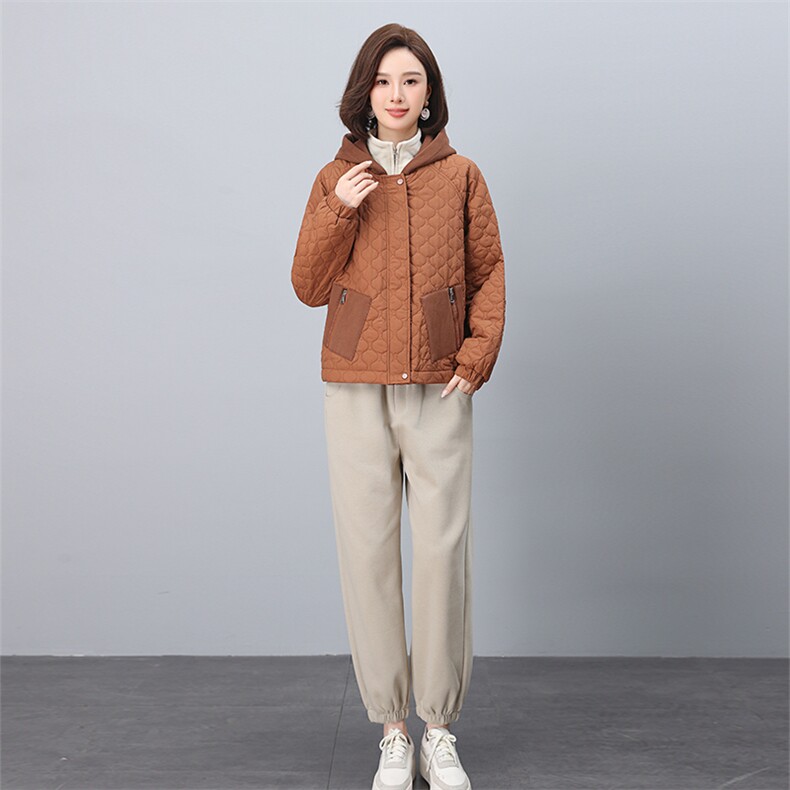 时尚保暖女装套装 优雅气质外套搭配休闲裤图片