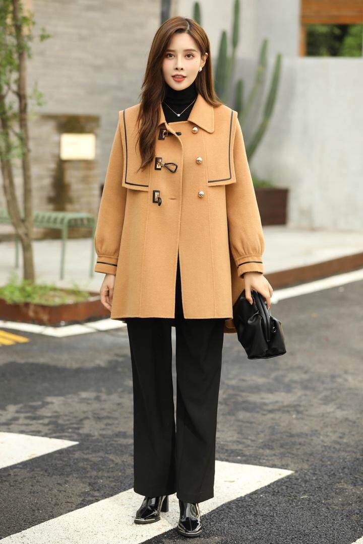 纯手工缝制百分百全毛双面羊绒大衣，其它，喜信人