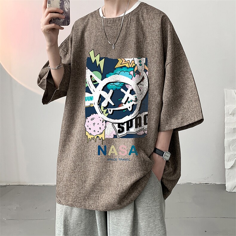 风复古亚麻短袖男棉麻t恤男半袖ZT71275-P35,男装T恤,电商A040