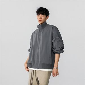 男装2026春季飞行服夹克春装大码clean fit宽松拉链外套S381-特88图片