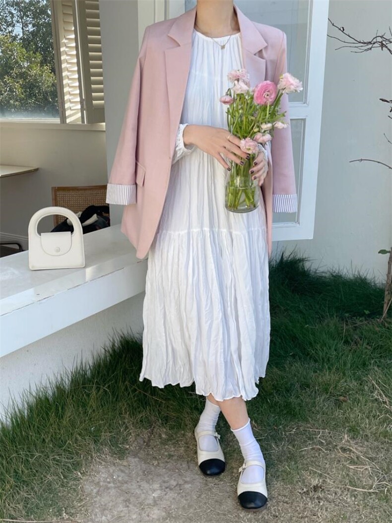 春装翻袖西装，女装西装，佳其