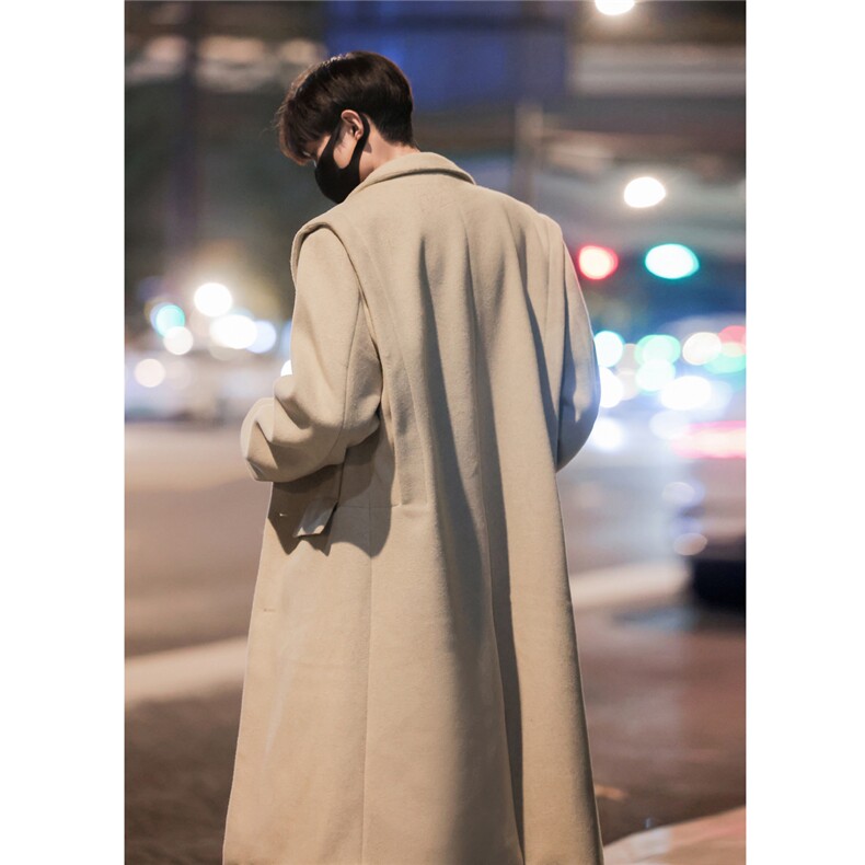 长款男装呢料呢子毛呢大衣冬季呢子西装领外套XZ514-2-F20-P138，男装毛呢大衣，星座514-2(原B239)