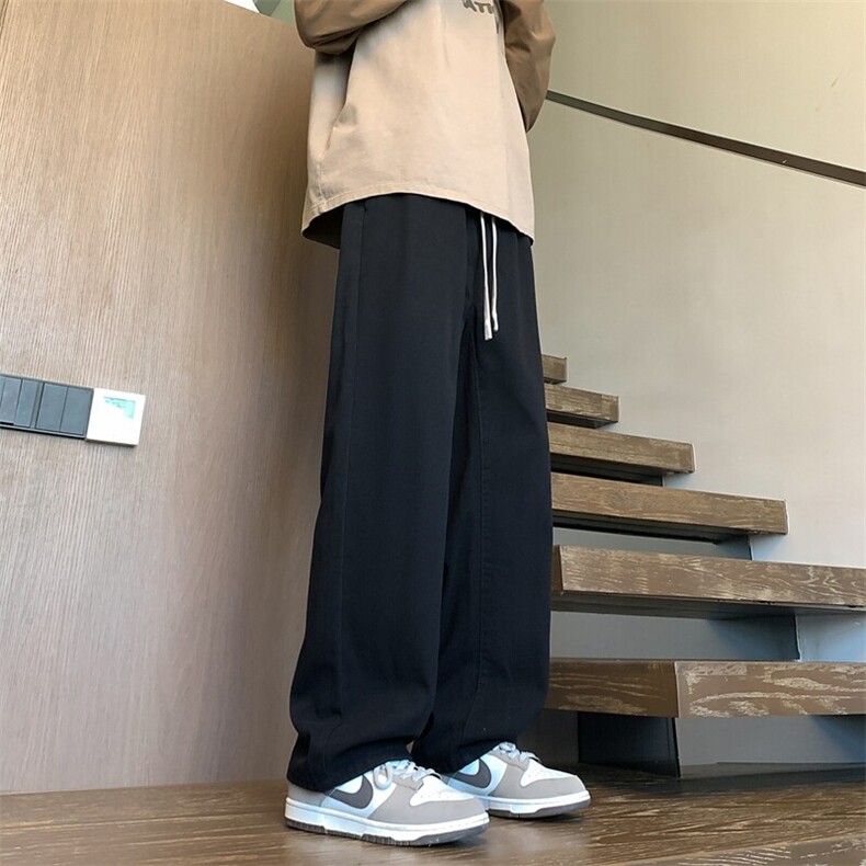 直筒水洗牛仔裤美式高街宽松阔腿裤潮牌休闲长裤K2362P50,男装牛仔裤,电商D325