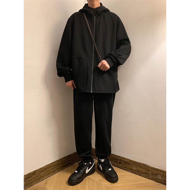 2026秋季华棉休闲运动开衫卫衣套装两件套A433P100控148，男装休闲套装，电商A309