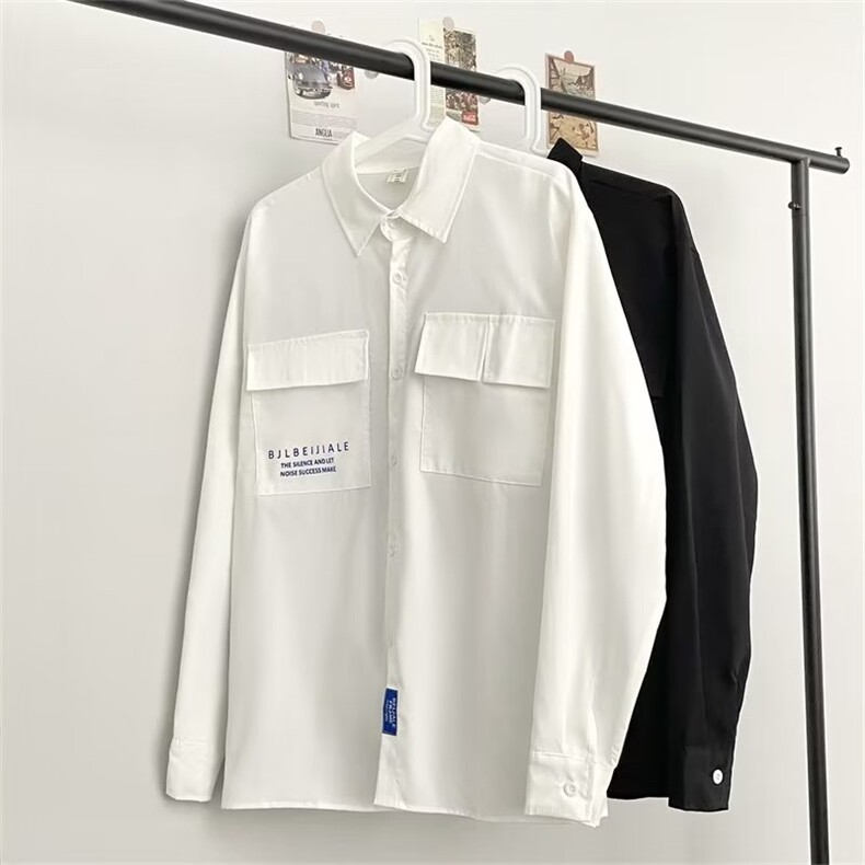 春夏季新款衬衫潮流慵懒男方领宽松型衬衫C074P30，男装衬衫，星座1116-2