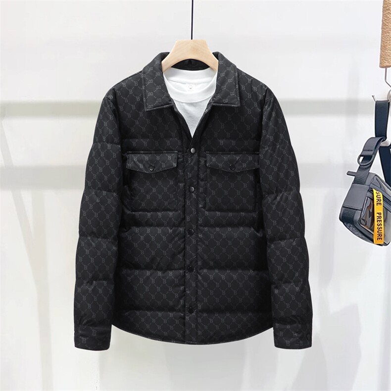 2025冬季新款男士潮牌白鸭绒羽绒服青年时尚夹克外套男H328-P130,男装羽绒服,星座1210A