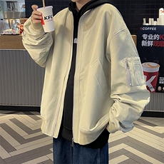 Wt016-P58港风设计感口袋拼接双层夹克外套，男装夹克，星座1501-1