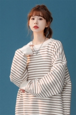 中性风休闲条纹圆领毛衣女套头针织衫女外套女8721P60控88，女装针织衫/毛衣，星座226-1