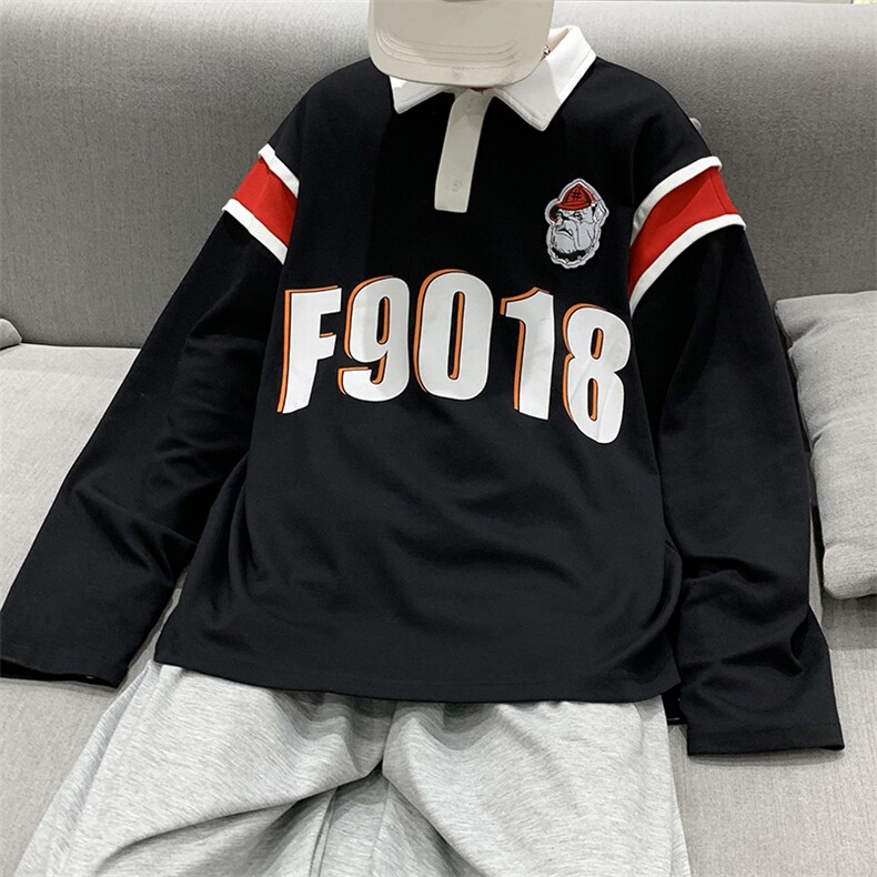 小清新学院风情侣大码卫衣长袖男POLO衫女上衣WY312P75限98,男装卫衣,电商A089-1