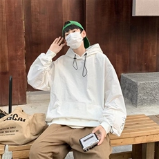 秋款男连帽夹克方格子拼接字母印花冲锋衣外套W1110-P65，男装夹克，星座1109-3