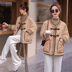 2024年冬季90%白鸭绒拼接加厚时尚潮流羽绒服，女装羽绒服，韩蜜菓