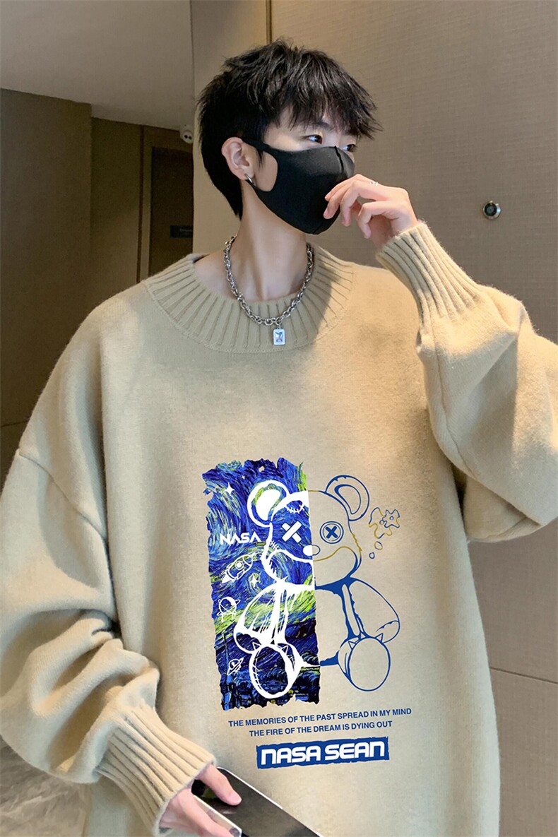 半高领毛衣男士大码针织衫男毛线衣男M18290-P45加绒款-P65,男装针织衫/毛衣,电商A040