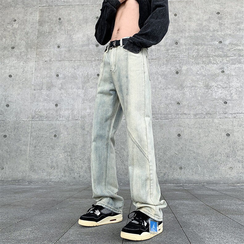 美式高街水洗牛仔裤潮流直筒休闲裤A161-S2352-P56,男装牛仔裤,电商A161