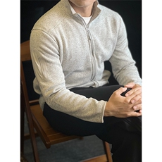 灰绿色抓绒衣外套男秋冬cleanfit拉链夹克美式开衫卫衣WB567-P67，男装夹克，星座412-3