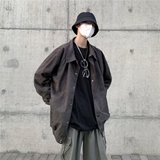 美式高街ins麂皮绒夹克男女秋冬情侣款纽扣棒球服FA16P60，男装夹克，星座1116-2