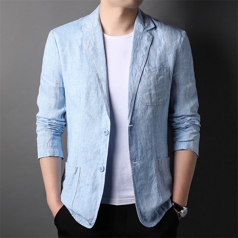 F5262A钱塘2020-1夏季亚麻精品男士休闲西装高端P160,男装西服,钱塘207-1