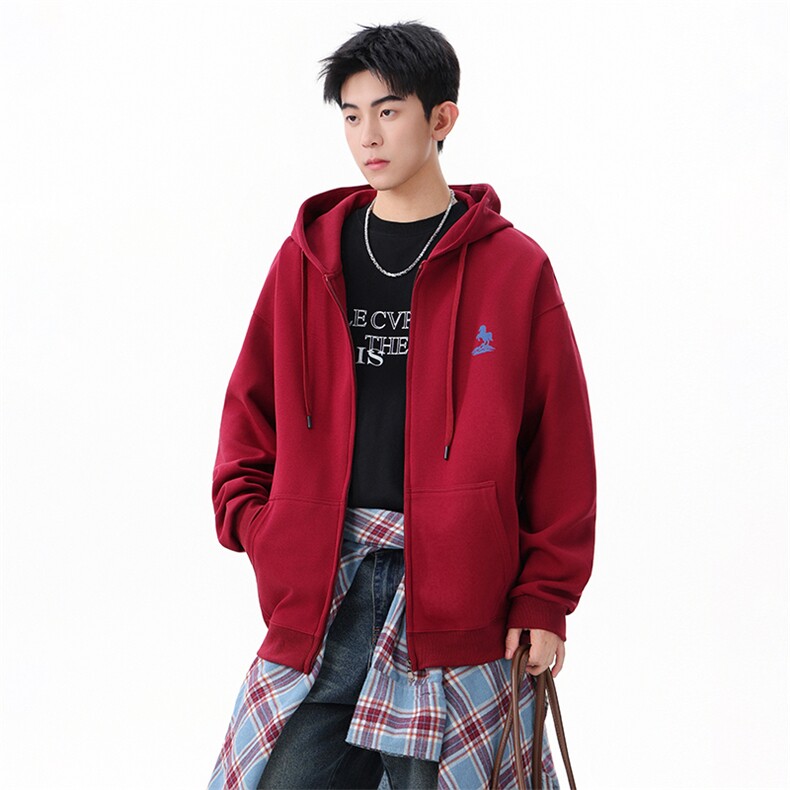 抖音直播供货连帽开衫外套拉链衫A158-WY58-P48,男装卫衣,电商A158