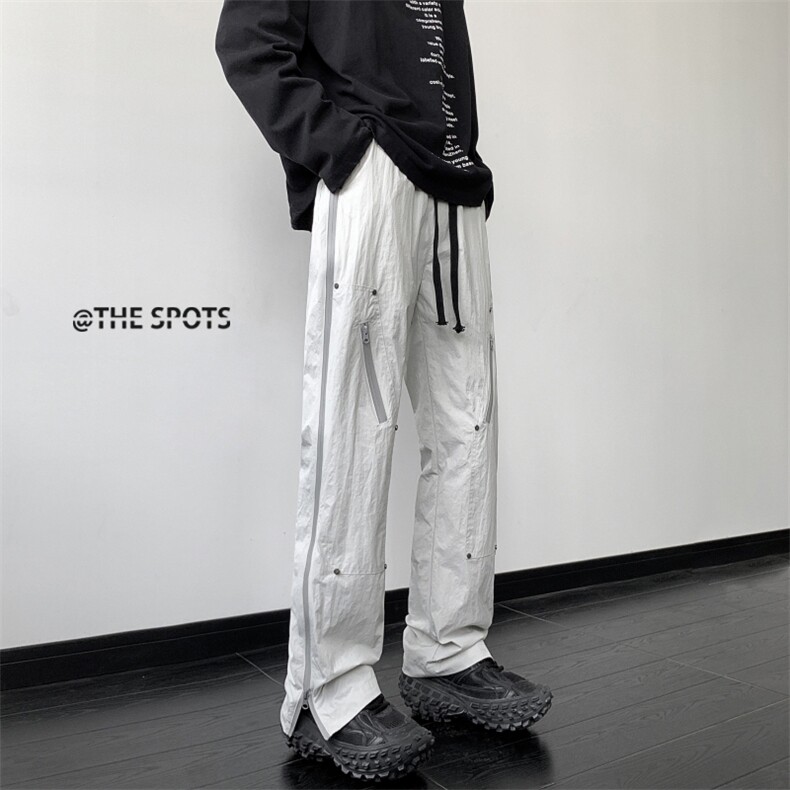 百搭冲锋裤降落伞兵裤休闲裤男高街潮流长裤子G1103/P60，男装休闲裤，电商D202