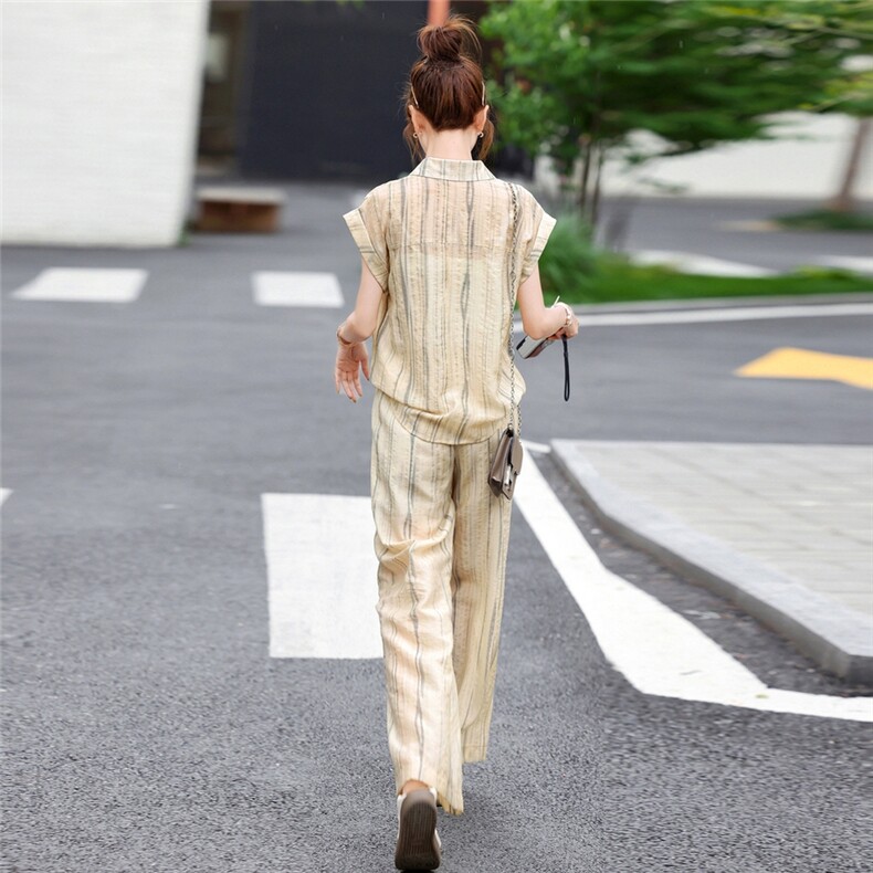夏季穿搭时尚套装女2025夏装新款洋气减龄显瘦休闲百搭两件套潮,女装套装/套裙,梦依杭