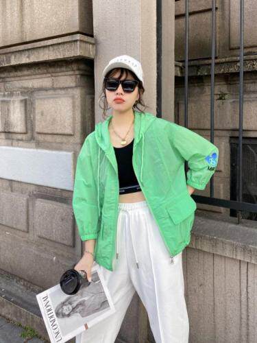 【现货】夏季新款糖果色薄款时尚防晒外套，女装，微迪菲