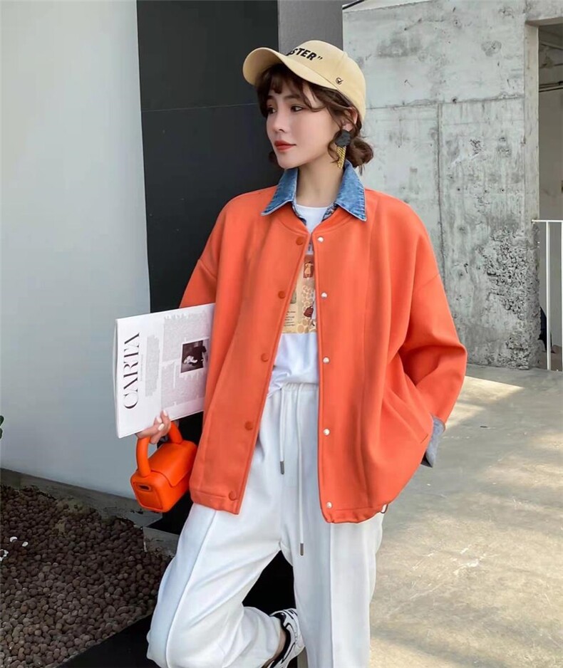 拼接牛仔休闲外套，其它，斐媞梦