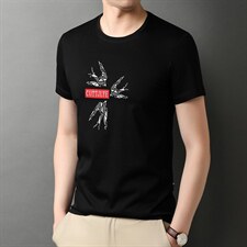 短袖t恤男2023新款夏季圆领潮流男装时尚休闲宽松半袖上衣，男装T恤，电商B212（原钱塘6029）