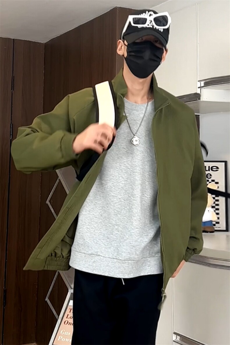 抖音大货3万件休闲夹克外套春款上衣潮JK001-P50限价88,男装夹克,电商A178