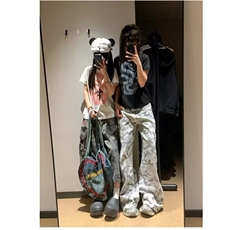 8063-P582025新款美式复古迷彩裤潮流百搭商务裤宽松阔腿裤，男装休闲裤，电商B323A