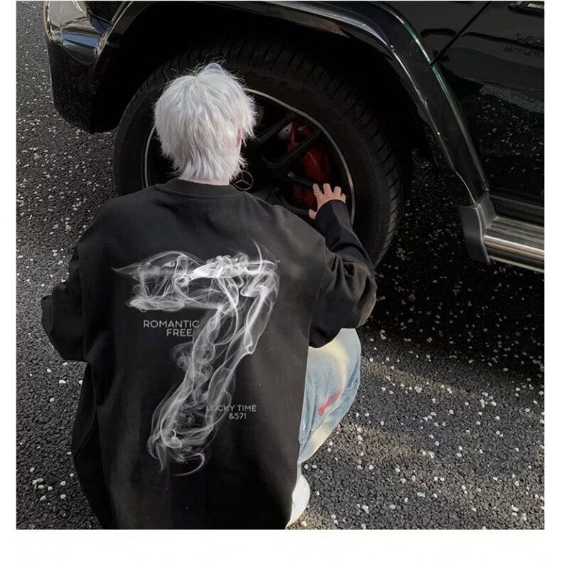 新款百搭日系ins简约慵懒气质纯棉长袖T原宿文艺流行T126-P30网图，女装T恤，电商B245