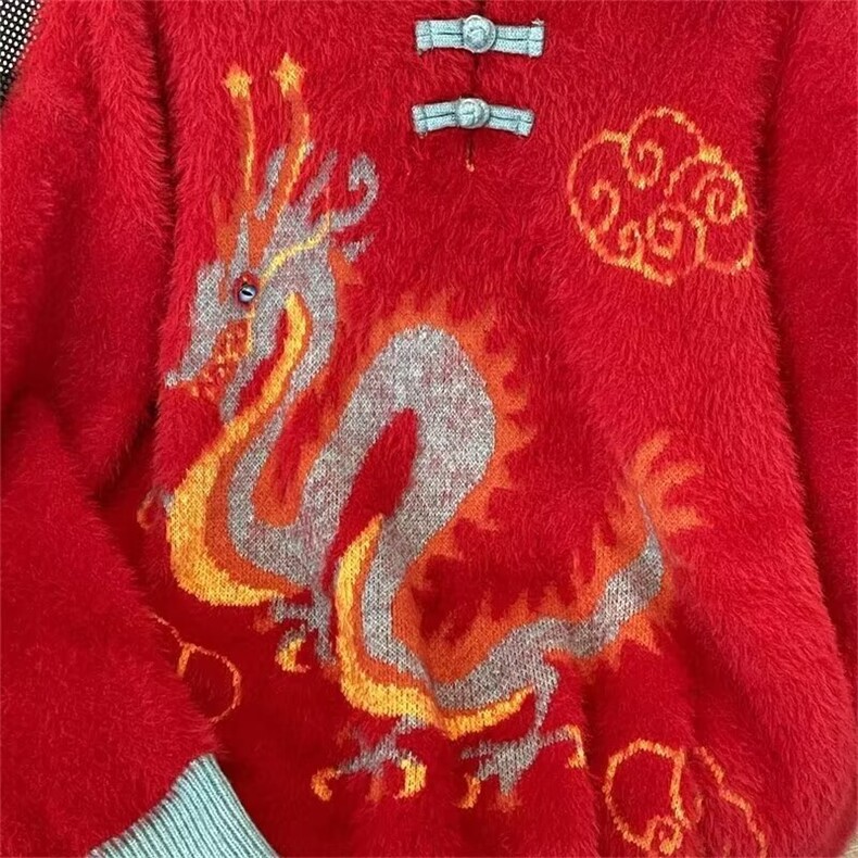 美式唐装风毛衣男慵懒风休闲针织衫M333P70,男装针织衫/毛衣,星座1116-2