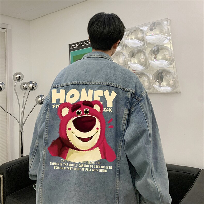 直播品质美式高街扎染印花复古水洗牛仔衣潮流夹克外套NZ20特65,男装夹克,电商A486