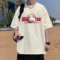 T792纯棉潮牌重磅短袖t恤男夏季oversize小众高街美式宽松上衣，男装T恤，星座304A
