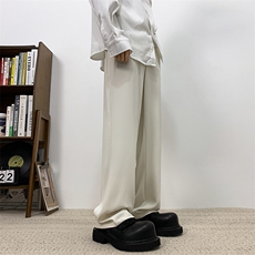 男装设计感裤子2025春夏款ins潮流垂坠时尚宽松百搭长裤XK302-P50，男装休闲裤，电商A178